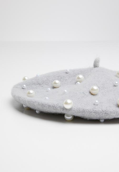 Superbalist - Faux pearl beret - grey