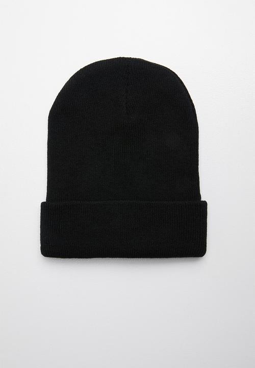 Superbalist - Ribbed knit beanie - black