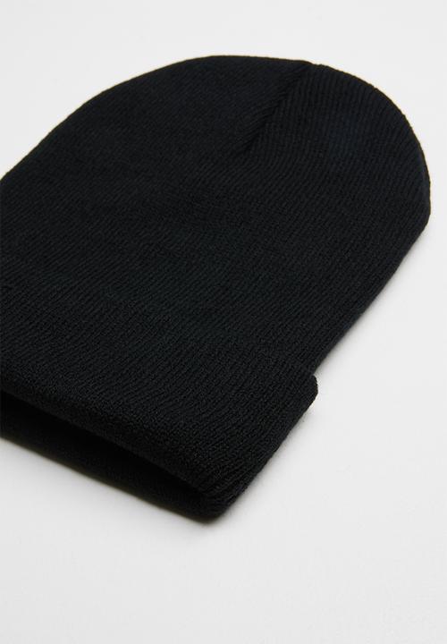 Superbalist - Ribbed knit beanie - black