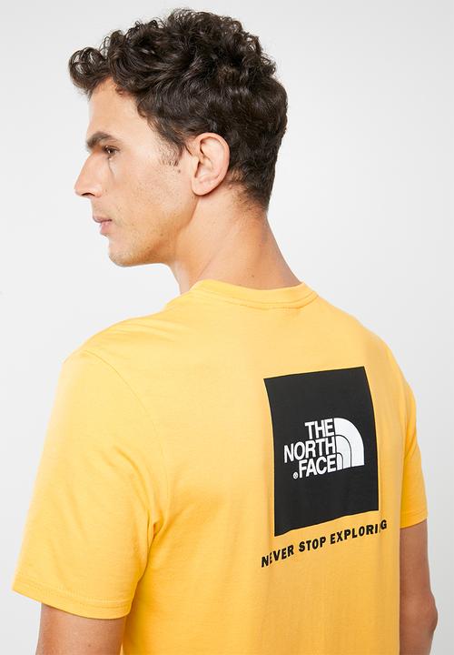 The North Face - Redbox logo short sleeve tee - yellow & black