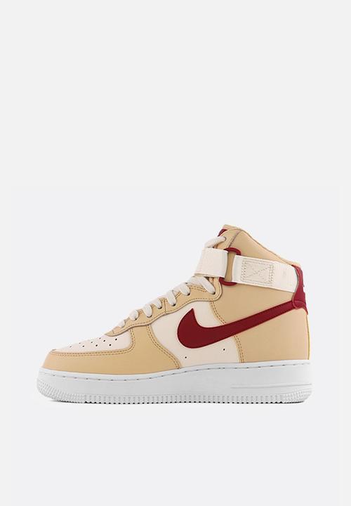 Nike - Air Force 1 High - white onyx / noble red-pale ivory-white