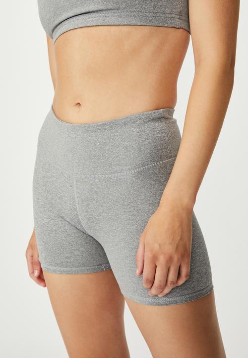 Cotton On - Highwaisted shortie short - mid grey marle