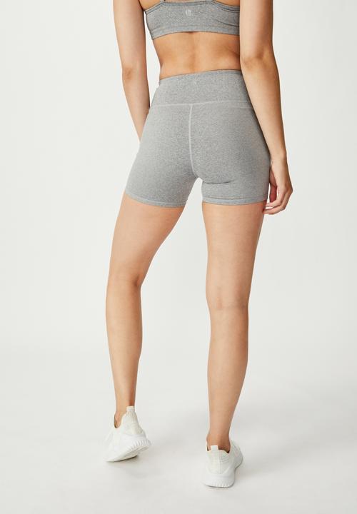 Cotton On - Highwaisted shortie short - mid grey marle