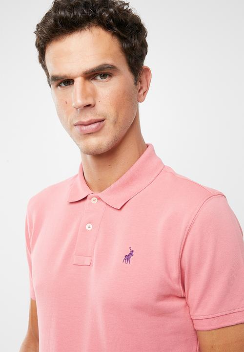 POLO - Carter custom fit short sleeve pique golfer - pink