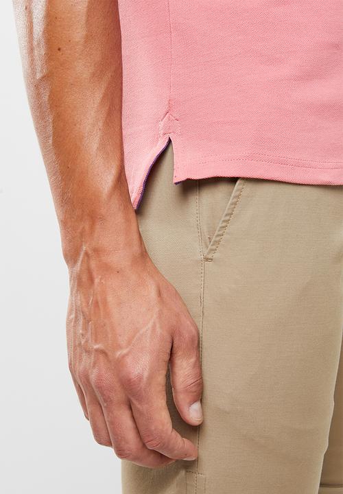 POLO - Carter custom fit short sleeve pique golfer - pink
