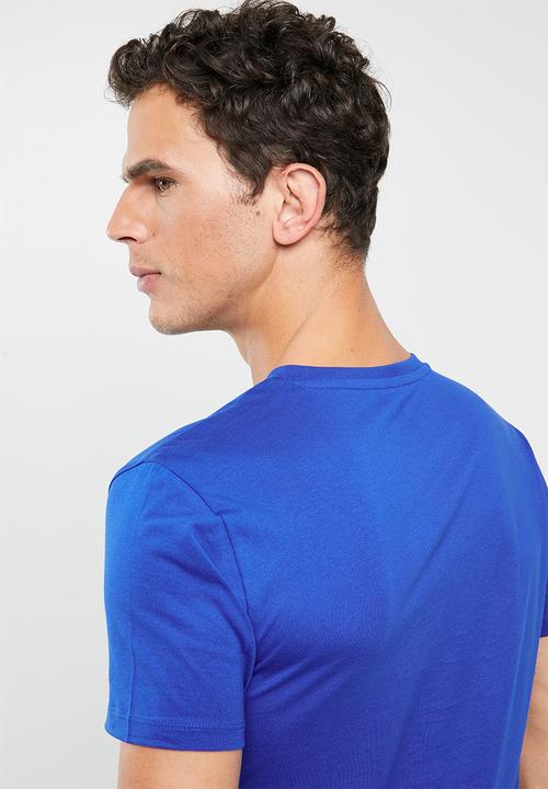 POLO - Michael plain V-neck short sleeve T-shirt - Cobalt