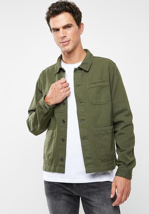 Superbalist - Overdyed worker jacket - khaki
