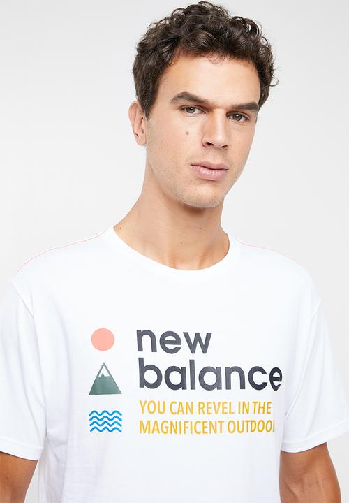 New Balance  - New balance athletics trail tee - white