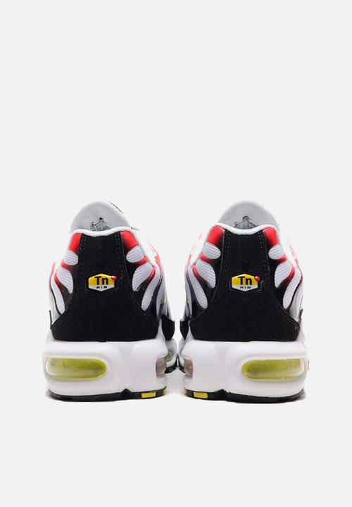 Nike - Air Max Plus - white/laser crimson-lemon venom-black