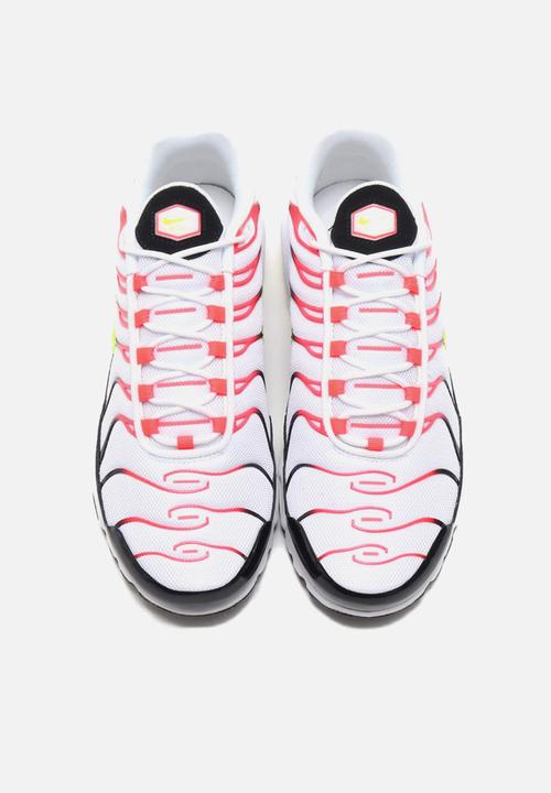 Nike - Air Max Plus - white/laser crimson-lemon venom-black