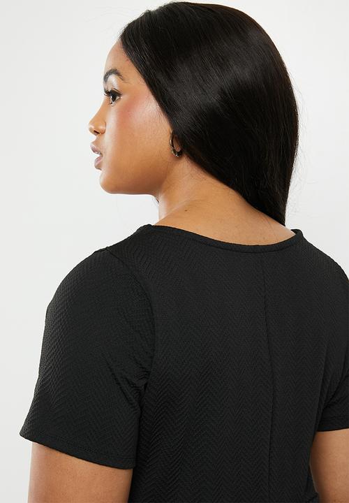 New Look - Curves button through dress - black