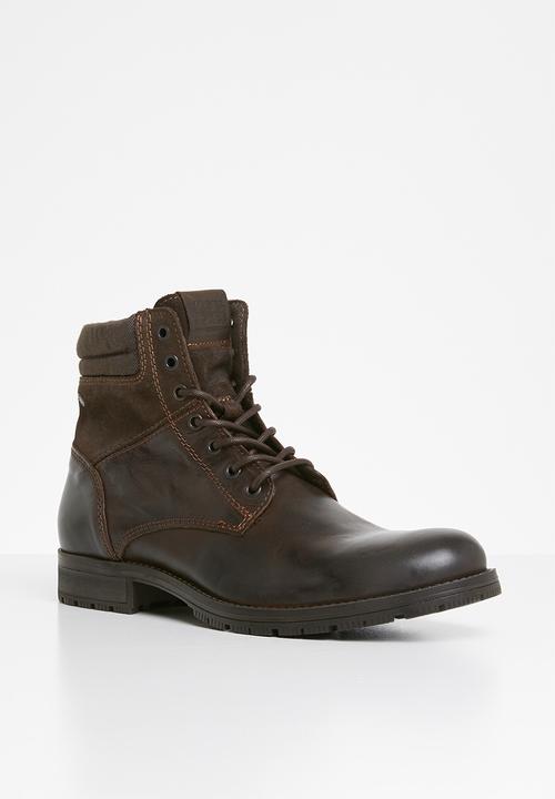 Jack & Jones - Zachary lace-up boot - brown