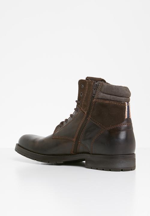 Jack & Jones - Zachary lace-up boot - brown