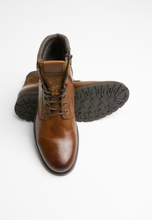 Jack & Jones - Zachary lace-up boot - tan