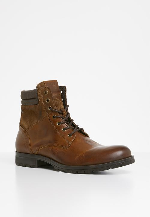 Jack & Jones - Zachary lace-up boot - tan