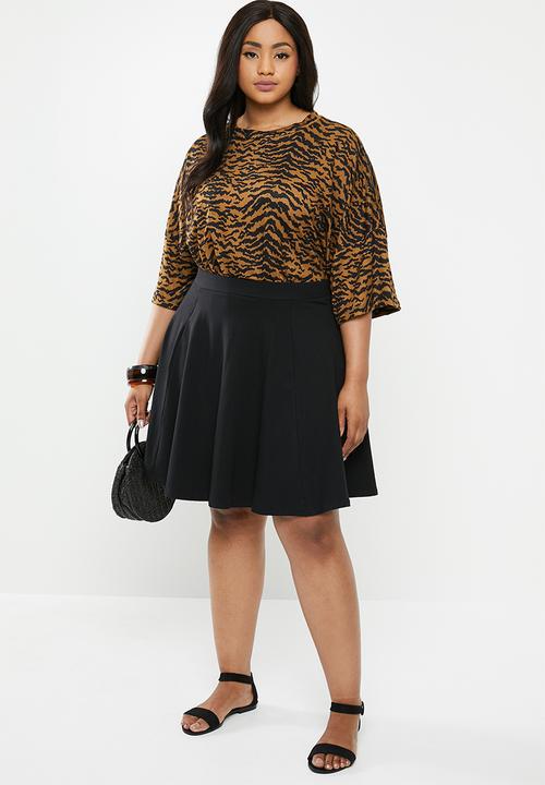New Look - Curves circle skirt - black