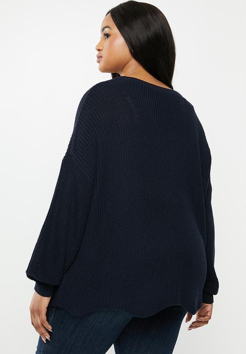 Carmakoma - Lobster long sleeve oversize pullover - navy 