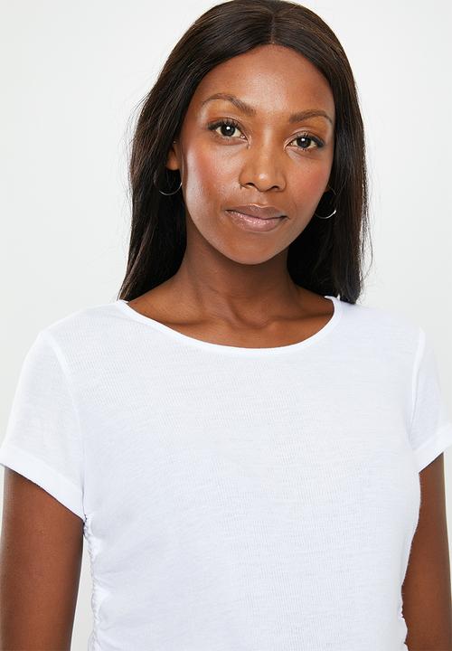 Cotton On - Maternity side tie short sleeve top - white