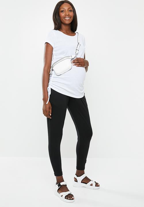 Cotton On - Maternity side tie short sleeve top - white