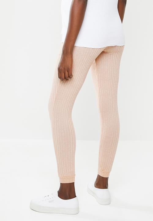 New Look - Maternity c&s rib knit jogger - pink