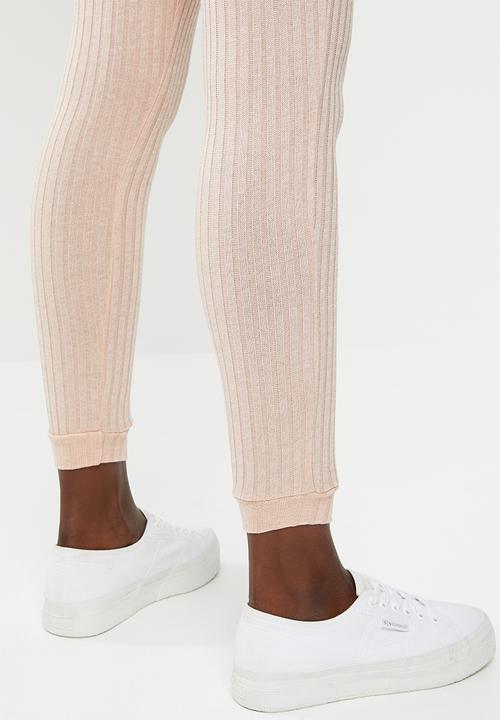 New Look - Maternity c&s rib knit jogger - pink