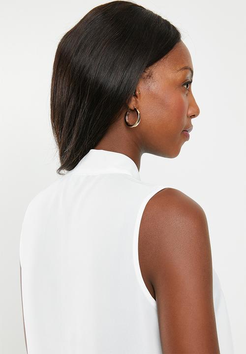 New Look - Maternity Eliza pussy bow blouse - white