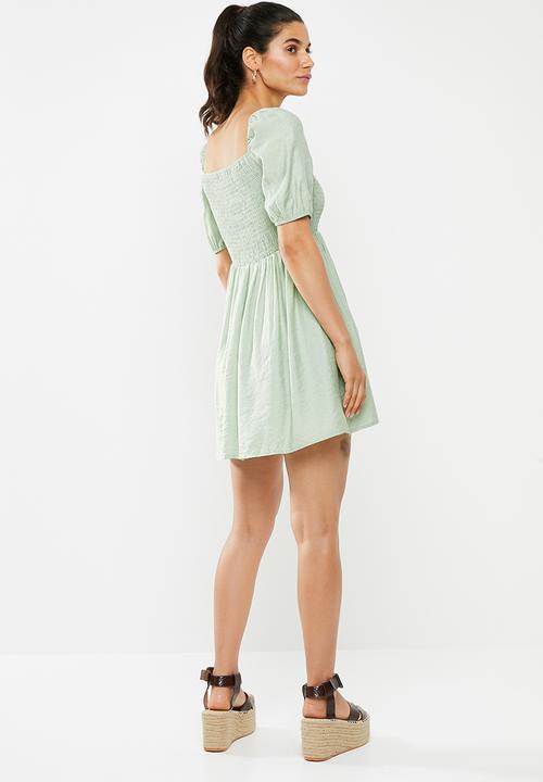 Glamorous - Puff sleeve dress - green