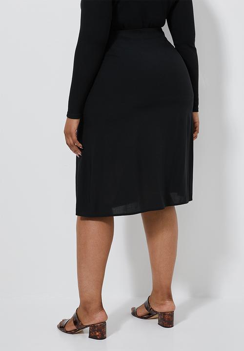 Superbalist - Midi slip skirt - black