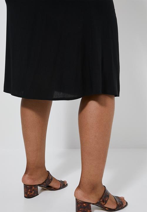 Superbalist - Midi slip skirt - black