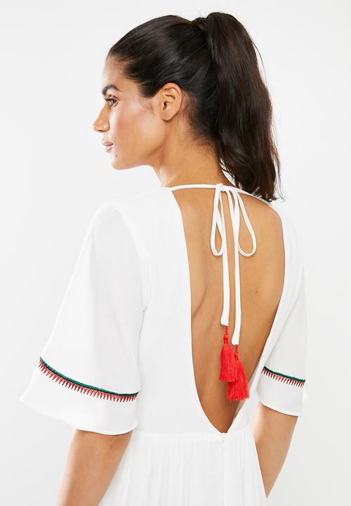 Glamorous - Embroidered dress - white
