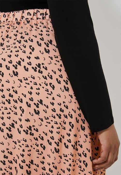 Superbalist - D-ring wrap skirt - peach & black