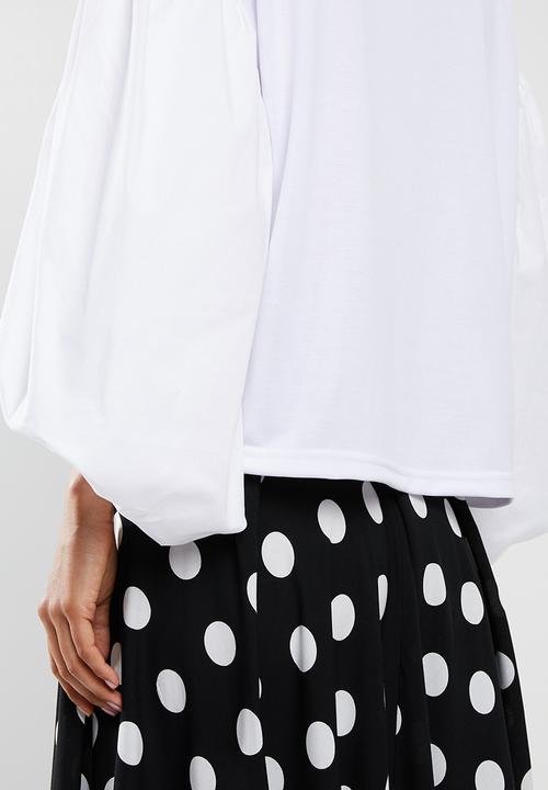 Me&B - Peplum blouse - white