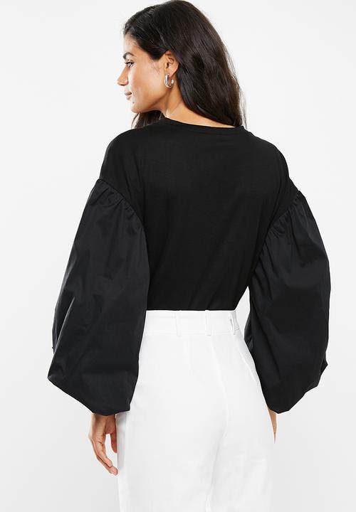 Me&B - Peplum blouse - black