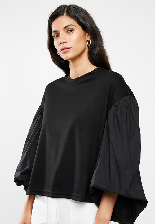 Me&B - Peplum blouse - black