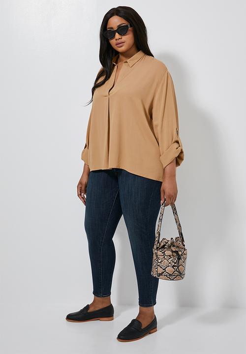 Superbalist - Notch neck shirt - beige