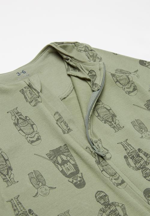Cotton On - The long sleeve zip romper -  green 