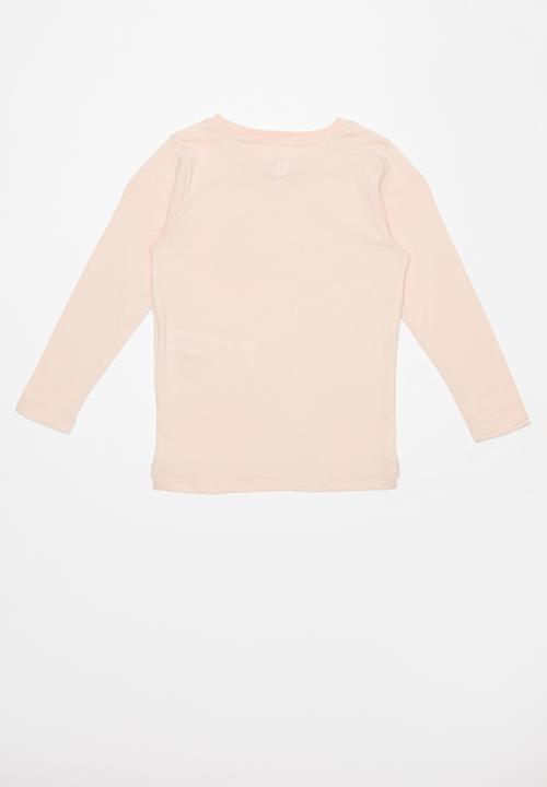 Cotton On - Stevie ls embellished tee - peach 