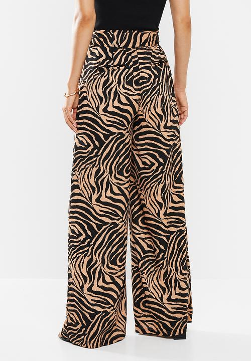 Glamorous - Wide leg trouser - black & neutral