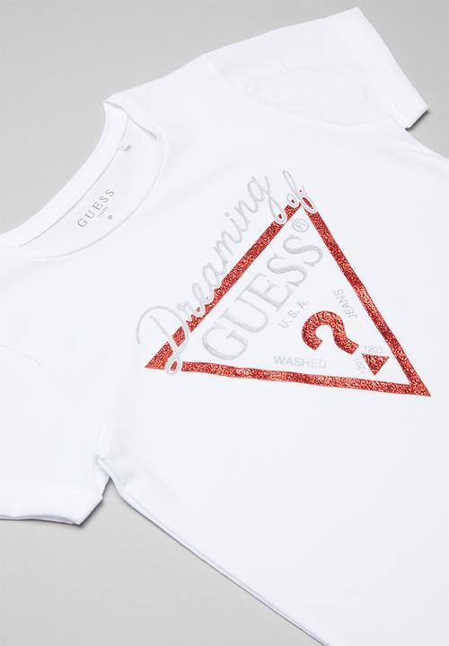 GUESS - Short sleeve guess tri tee - white