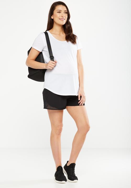Cotton On - Maternity run mesh shorts - black