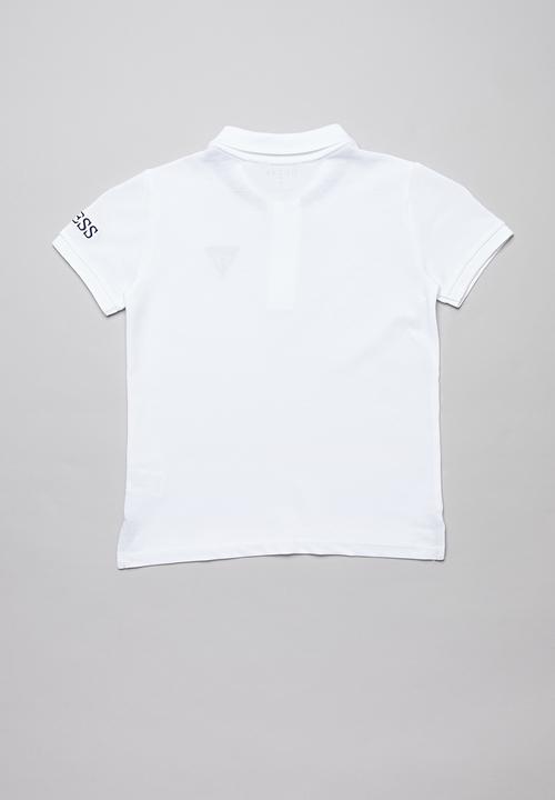 GUESS - Teens short sleeve Guess core polo - white