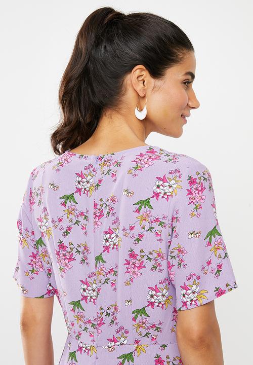 Glamorous - Floral midi - purple 