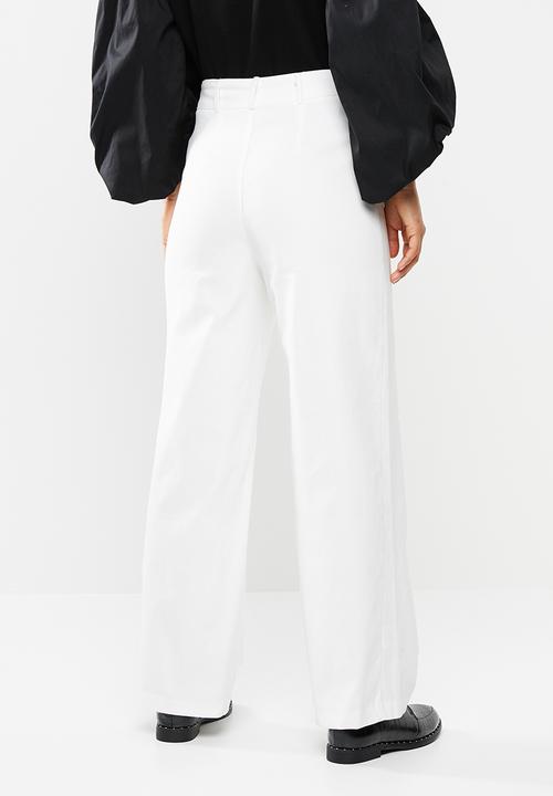 Me&B - High waisted sailor pants - white