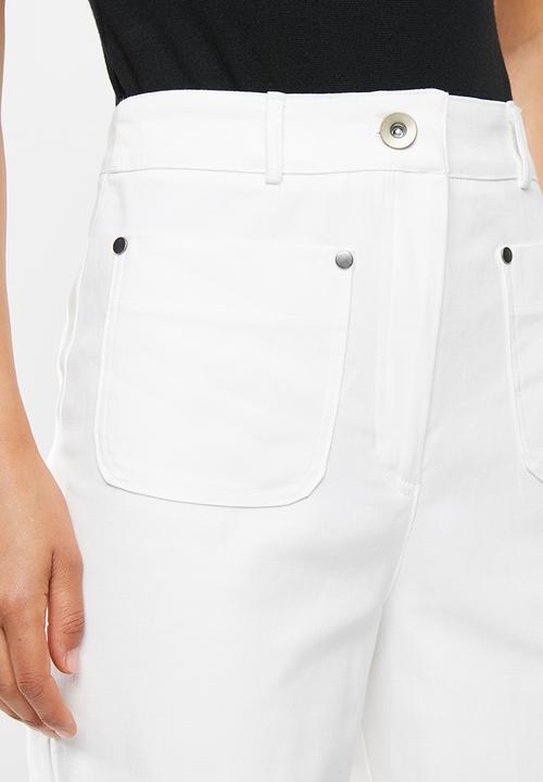 Me&B - High waisted sailor pants - white