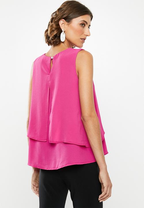 edit - Double layer vest - pink