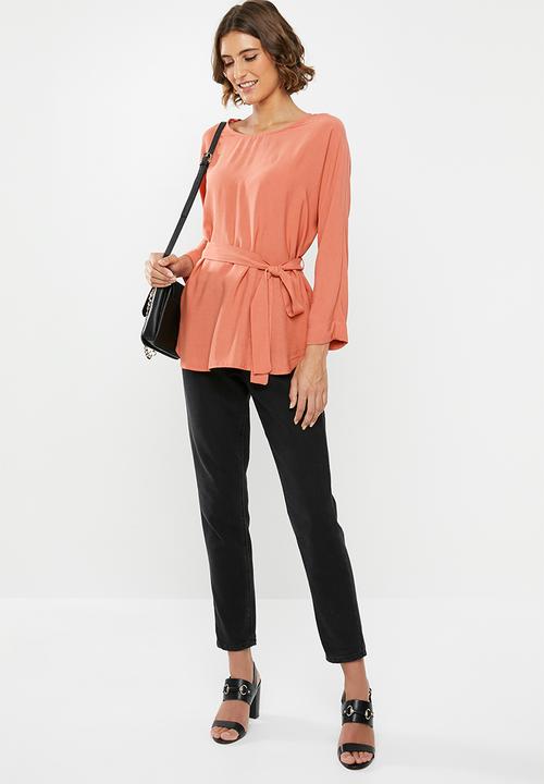 edit - Long sleeve tunic - coral