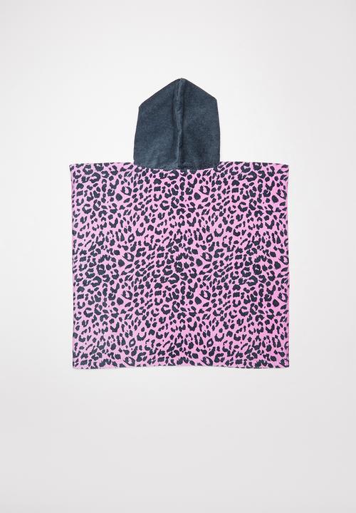 Cotton On - Kids hooded towel -  pink & navy 