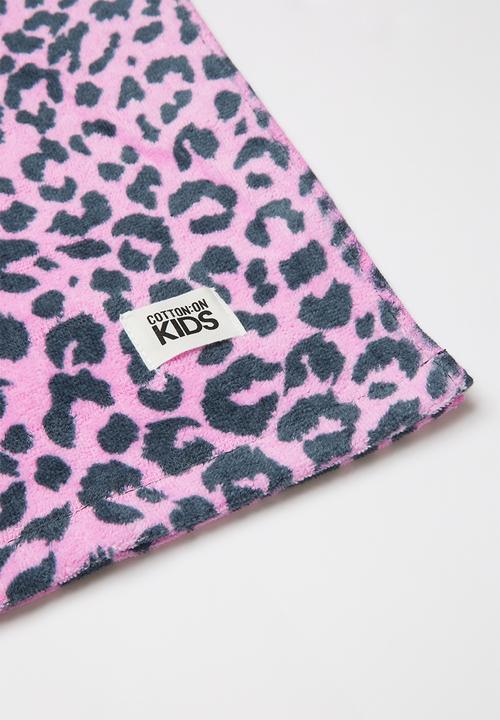 Cotton On - Kids hooded towel -  pink & navy 