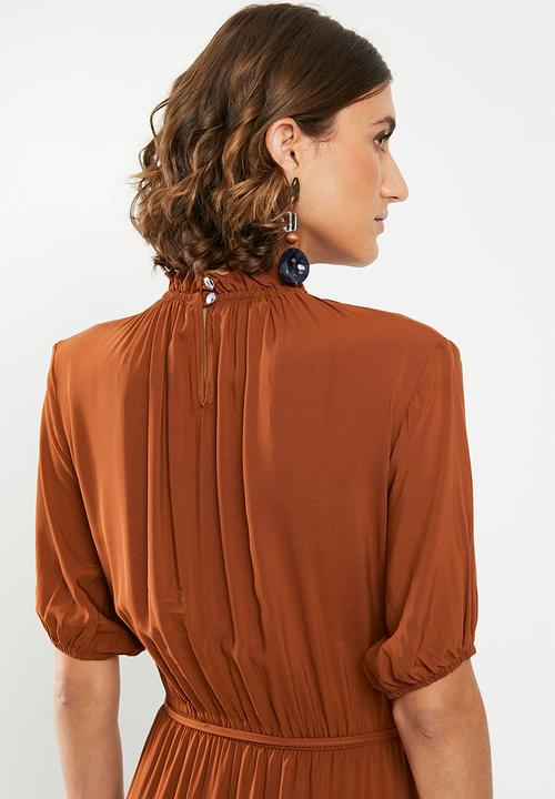 edit - Tiered peasant dress - rust