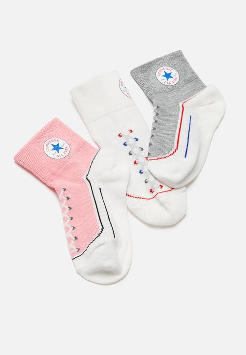 Converse - Infant striated quarter 3 pack - multi